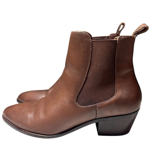 Thursday Women’s Duchess Leather Boot Chelsea Brown Size 10 EUC - Picture 1 of 9